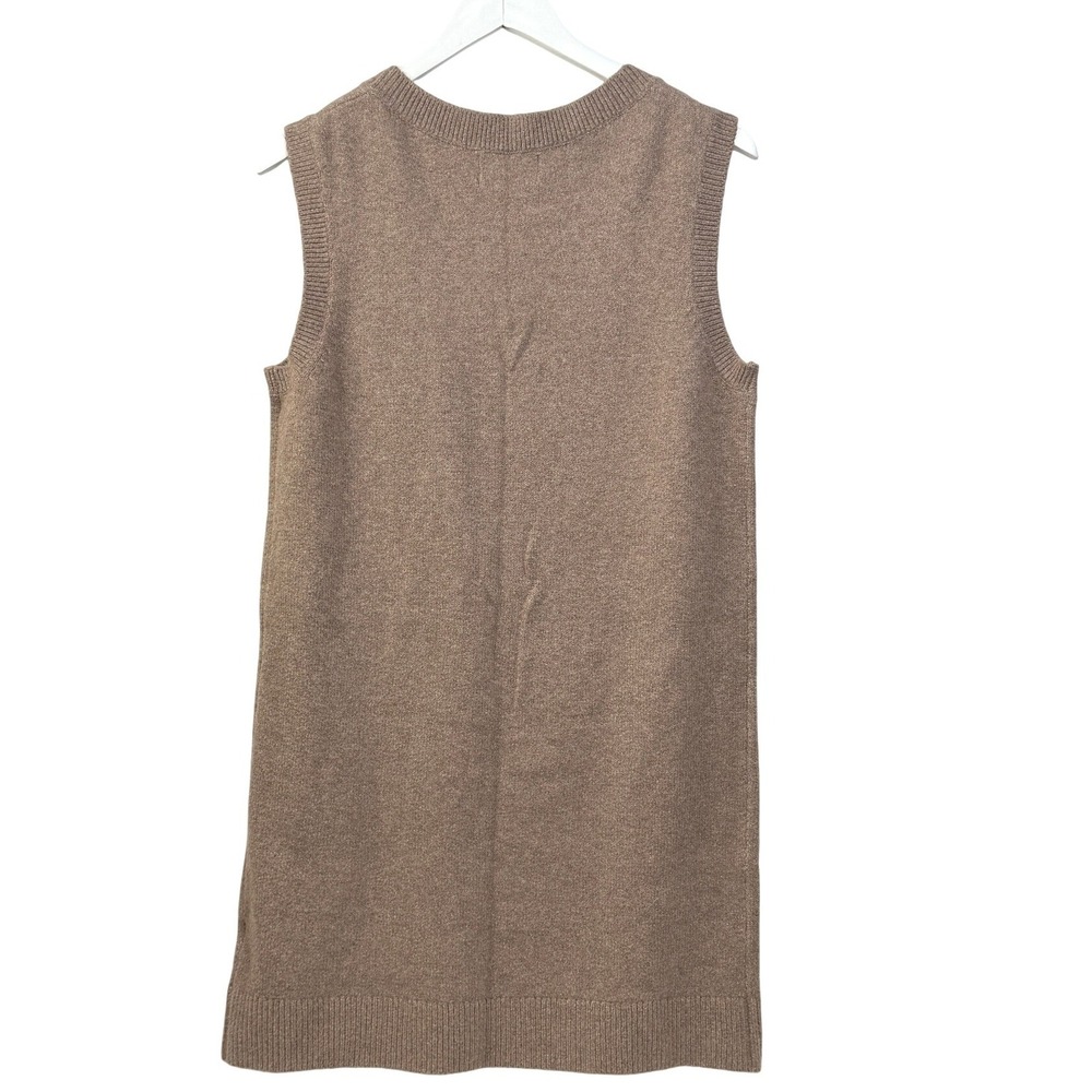 Old Navy SoSoft Sweater Mini Dress NWT Sleeveless V-Neck Marled Brown M - Picture 3 of 8